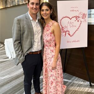 Azazie Pink Floral One Shoulder Dress